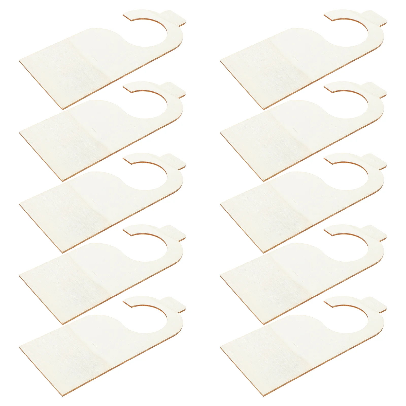 

10 Pcs Decorative Wood Ornaments Christmas Tags DIY Crafts Hanging Decors Vintage Party Pendants