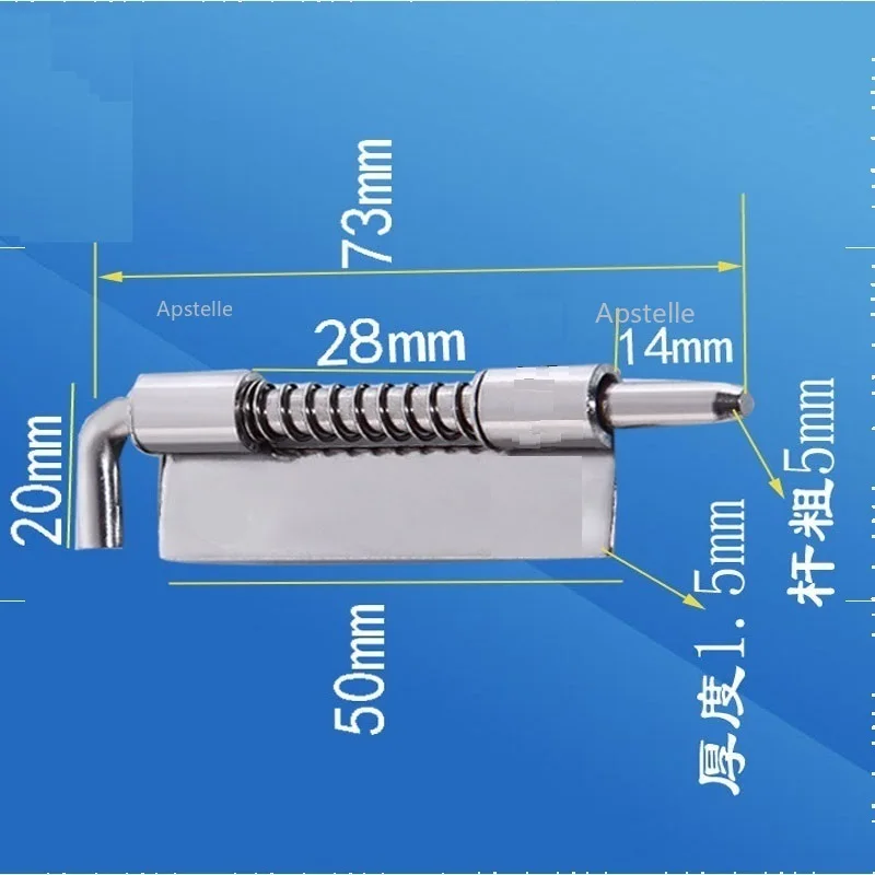 1Pc Long Silver Door Latch Sliding Lock Barrel Bolt Hasp Staple Gate Safety Spring door latch