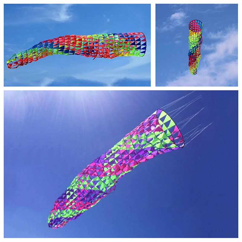 free shipping 5m swirly windsock rRibbon kite line kite flying adult a liner kite wrist strap ripstop nylon fabric full kitesurf