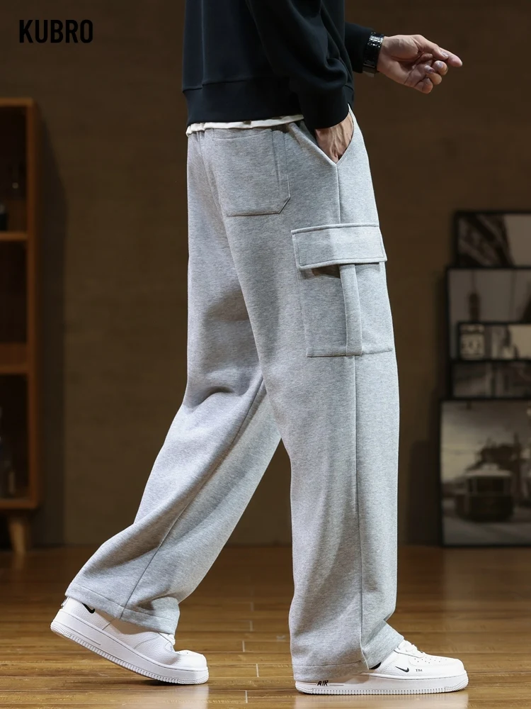 Men Sweatpants Spring Autumn Multi-Pockets Drawstring Waist Sportswear Casual Track Plus Size 8XL sport jogging trousers,wide leg pants,fleece sweatpants,fashion pants,fashionable wide leg pants