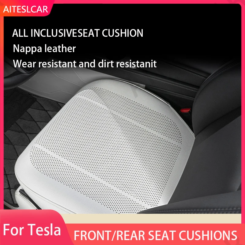 Nuovo coprisedile per auto aggiornato Cuscino estivo fresco Ventilazione Coprisedile universale per quattro stagioni Cuscino comfort completo incluso