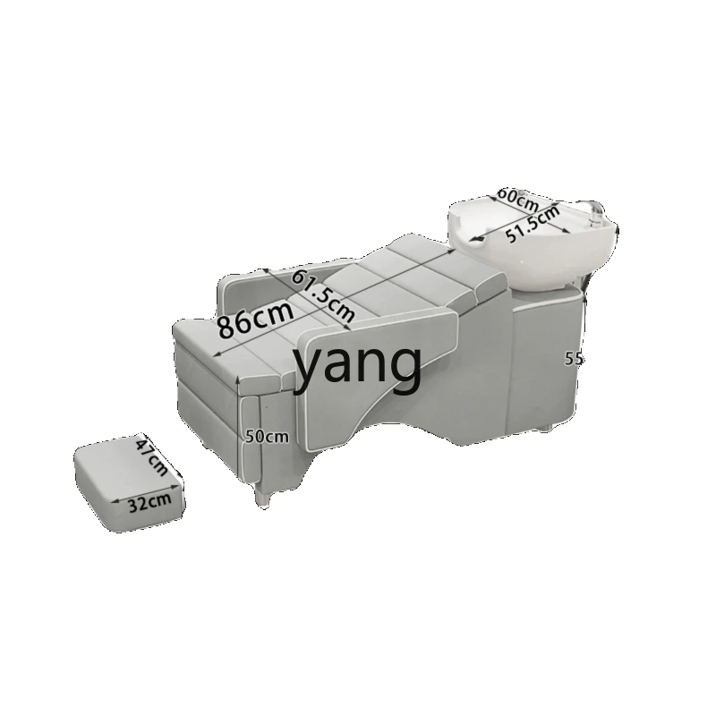 

L'm'm Special Half Lying Test Flushing Bed Hair Salon Haircut Ceramic Basin for Hair Washing Station