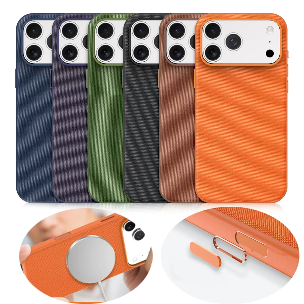 Enhanced Magnetic Wireless Charging TechWoven Phone Case with Camera AI Button