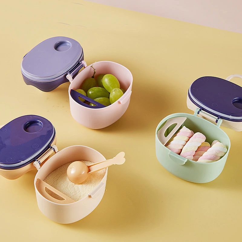 Portable Formula Dispenser With Scoop Baby Food Snack Containers Essential Outdoor Travel Toddler Tiered Milk Powder Storage Box