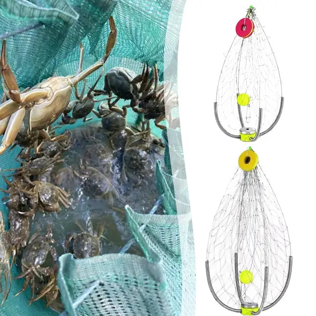 Automatic Opening Closing Fishing Trap Fishing Net Cage Net Steel Wire for Saltwater Seawater Outdoor Fishing Accessories 2