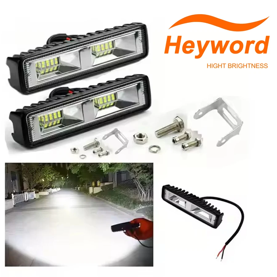 ヘイワード 超高輝度 6インチ 車載LEDワークライト 12-24V カーライトバー バイク トラック トラクター用-新品