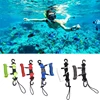 YD61 Scubas Diving Coiled Lanyard Quick Release Clip Heavy Duty Antilost Underwater Spring Coiled Camera Strap for Dive Light 2