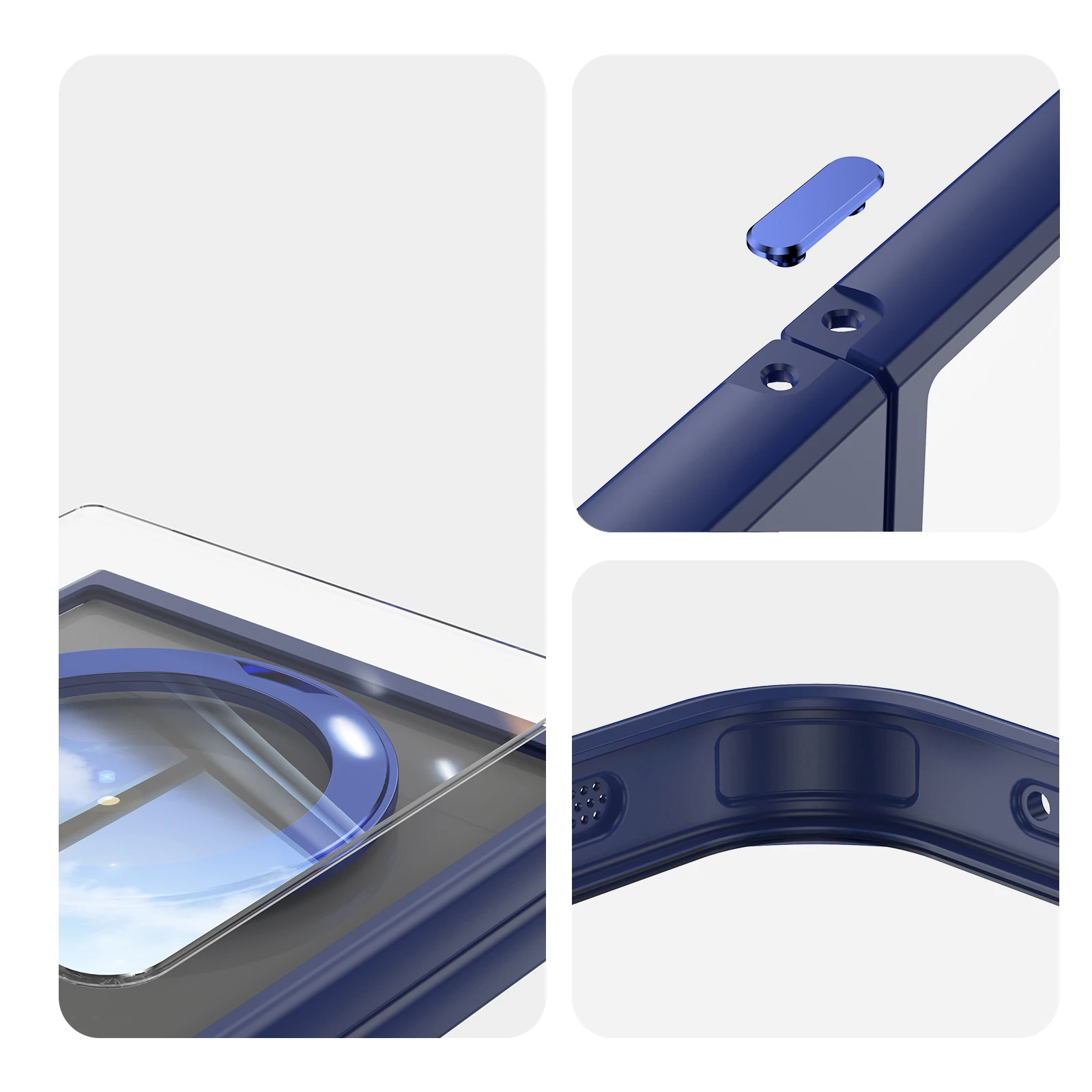 Magnetic 360° Rotatable Phone Case with Flip Protection and Shockproof Feature