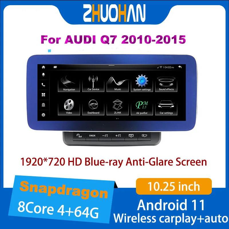 

Автомобильный радиоприемник на Android, аудиоплеер, HD мультимедийный GPS для AUDI Q7 2010-2015, DSP-навигация, автомобильный стерео DVD-плеер, беспроводной Carplay