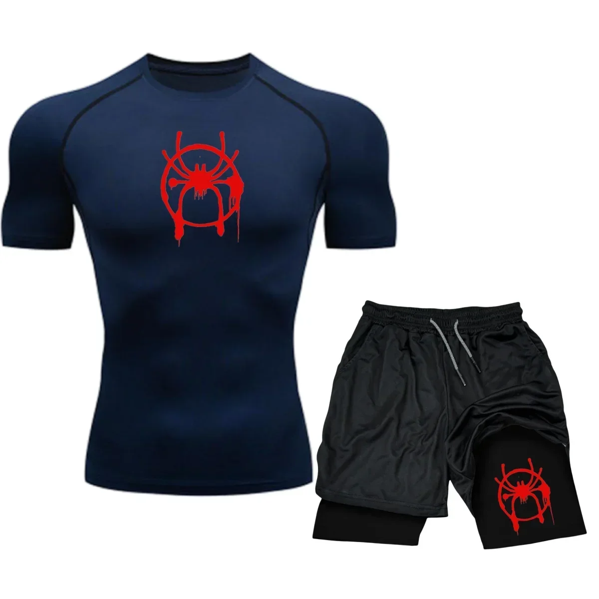 MMA Jiu Jitsu Bjj T-Shirts+Shorts Sets Rashguard For Men Boxing Jerseys Suit Gym Fitness Running Jogging Training Tracksuit