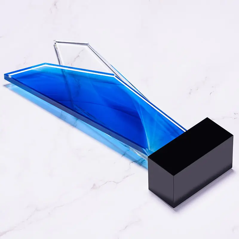 Customized Crystal Trophy, Glass Color Printing, Sports Event, Company Award, Home Decoration, Collectible Trophy, New