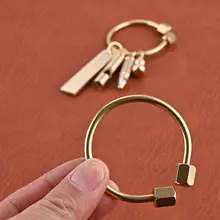 

Key Ring Practical Flexible Fade-less Simple Style Brass Key Chain for Student Key Holder Key Organizer