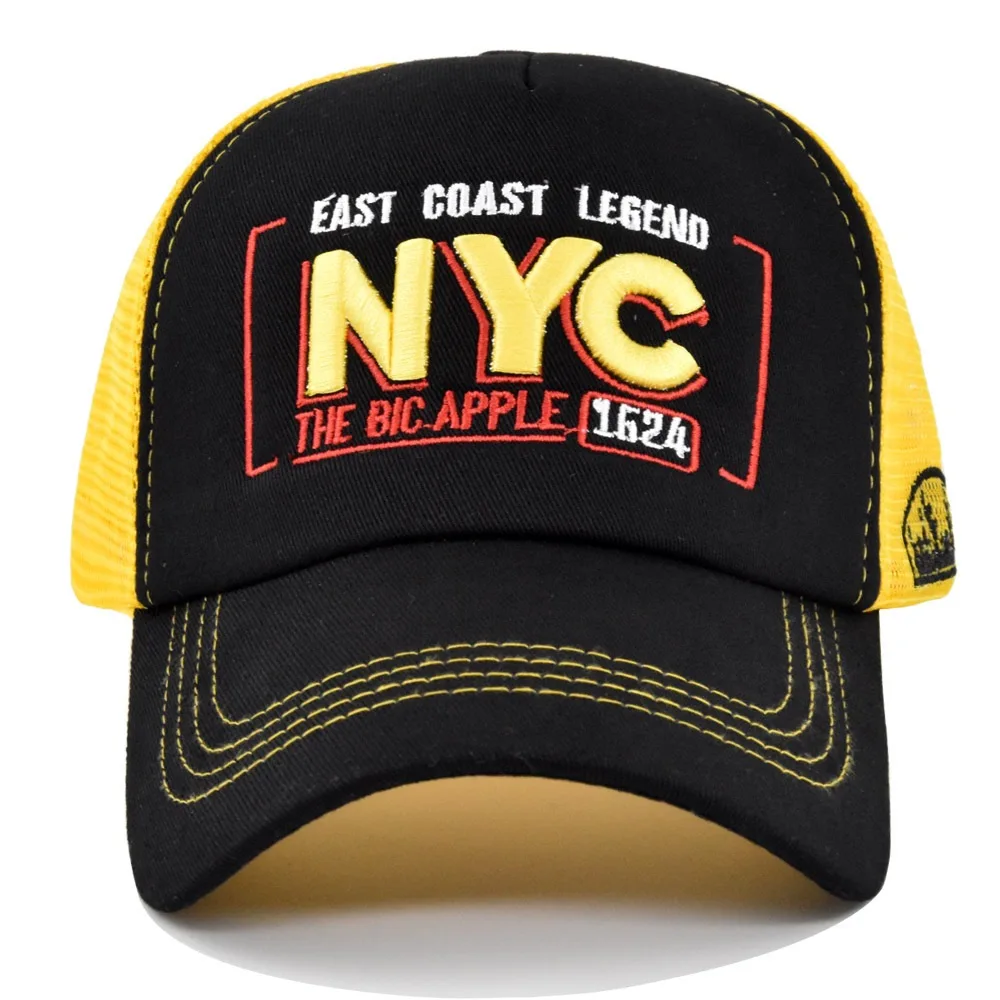 New Style Unisex Baseball Cap Classic NYC Letter Pattern Mesh Cap Men And Women Breathable Streetwear Summer Trucker Hat