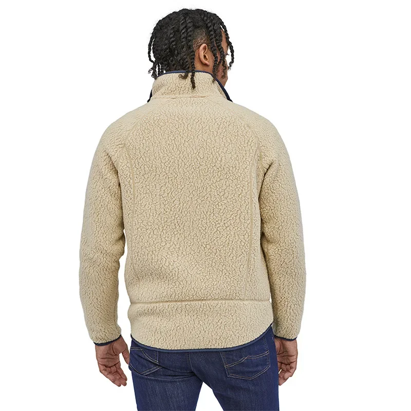 Winter men windproof outdoor fleece jacket standing neck zipper jacket for women Korean casual top coat