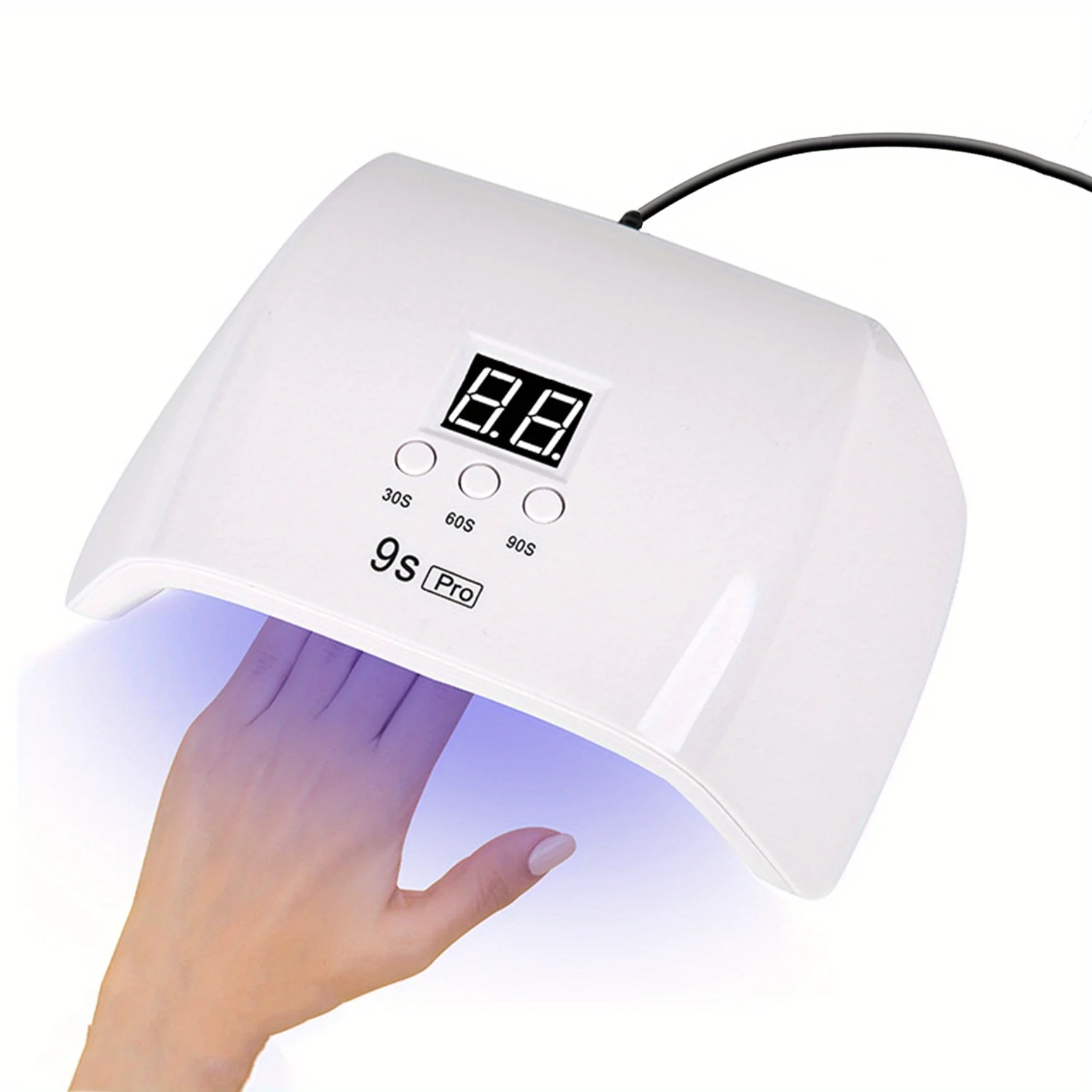 120W High-Power Nail Lamp-Fast Curing UV LED Light-3 Timer Settings Smart Sensor Suitable for All Gel Polishes