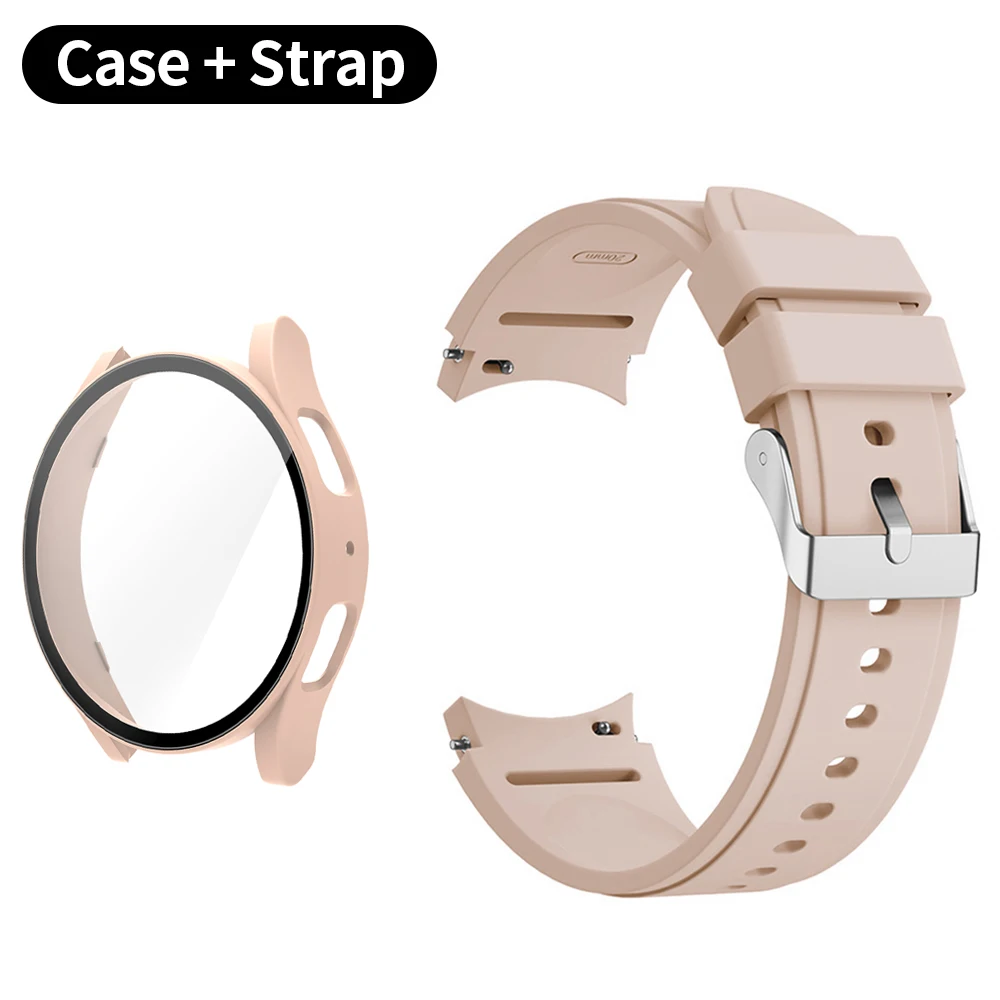 Elegant Protective Case and Band with Screen Protector for Samsung Galaxy Watch Series – Premium PC Hard Cover and Durable Strap