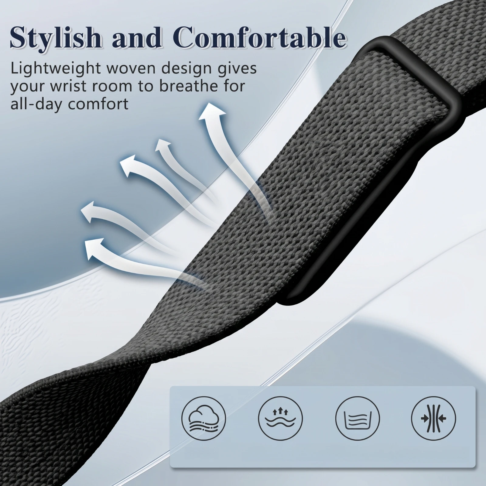 Breathable Nylon Braided Sport Watch Strap Bracelet