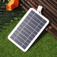 Panneau solaire 2W 5W avec USB, étanche, pour randonnée en plein air et Camping, batterie Portable, batterie de chargement pour téléphone Portable, panneau de charge 5V 2
