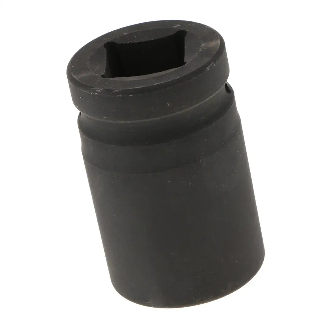 Heavy Duty 35mm Metric Impact Socket with 1 inch Drive, 6-Point, Black