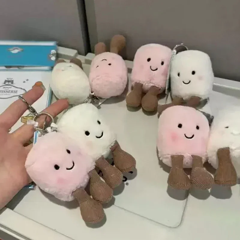 Jelly Cat Plush Cotton Candy Two Tone Key Chain Plush Keychain Bag Pendant Plush Accessories Doll Car Pendant Holiday Gifts