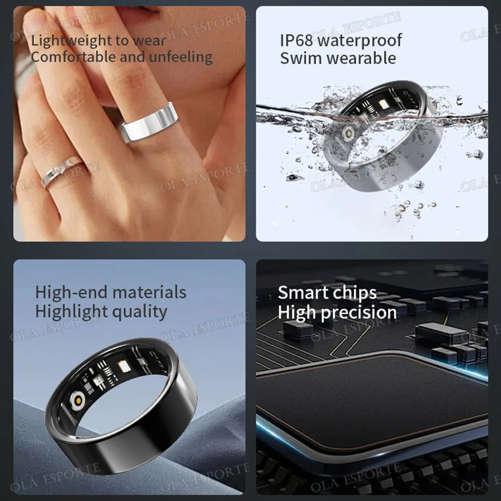 2025 Smart Ring with Charging Case for Men Women, Battery Life, 10 Days, Health Monitor, 5ATM Waterproof, Multiple Sports Mode 2