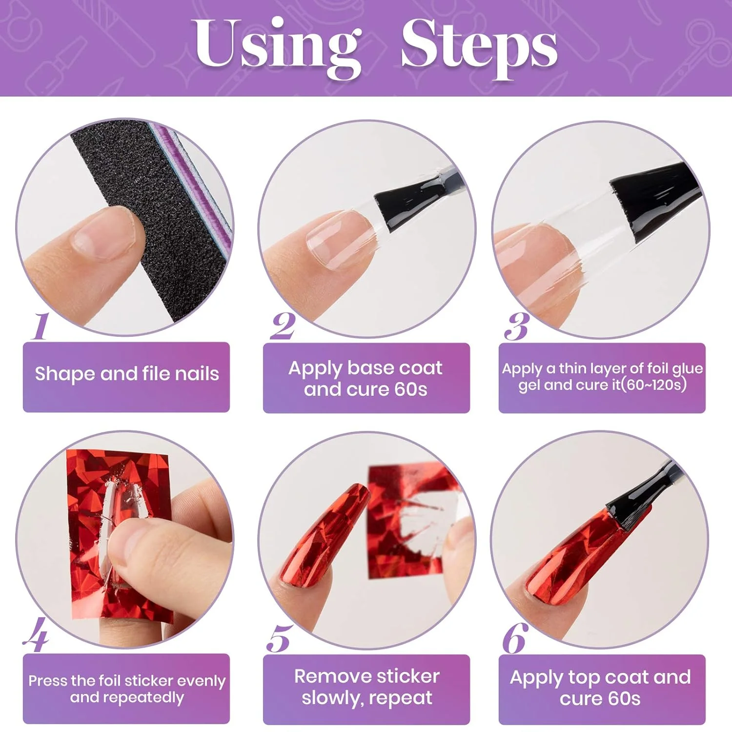 12g Transfer Foil Nail Gel Polish Semi-Permanent Varnish for Adhesive Sticker Nail Glue Soak Off UV LED Gel Art Decoration