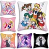 Hot Cartoon Sailor Moon Kawaii Pillow Covers Cartoon Sofa Decorative Home Double-sided Printing Short Plush Cute Cushion Cover 2