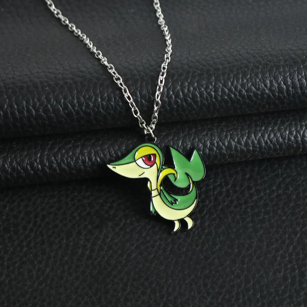 Anime Snivy Oshawott Metal Keychain Animal Pendant Choker Car Keyring Men Boy Jewelry Cute Gift For Fans anime keychain anime keychain pendant