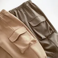 MILANCEL New Autumn Kids Trousers 0-5T Boys Solid Color Casual Harem Pants Children Baby Simplicity Cargo Pants 5