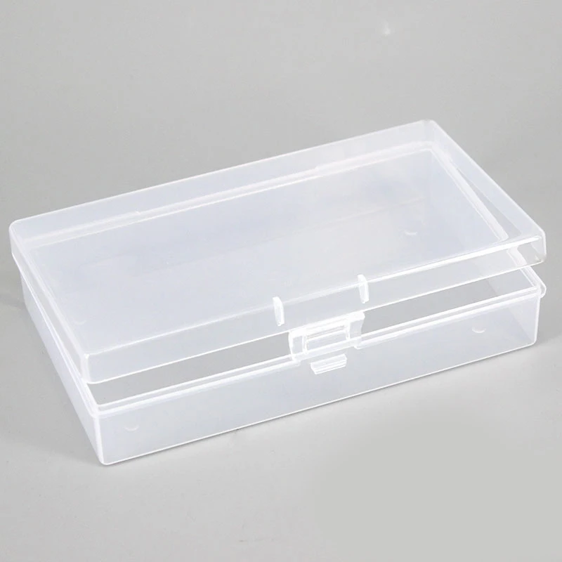 Rectangular Plastic Clear Storage Box Jewelry Container Case Photocard Holder Black/Transparent Bead Organizer Case 13.5*8.2*3cm photo card holder plastic storage box