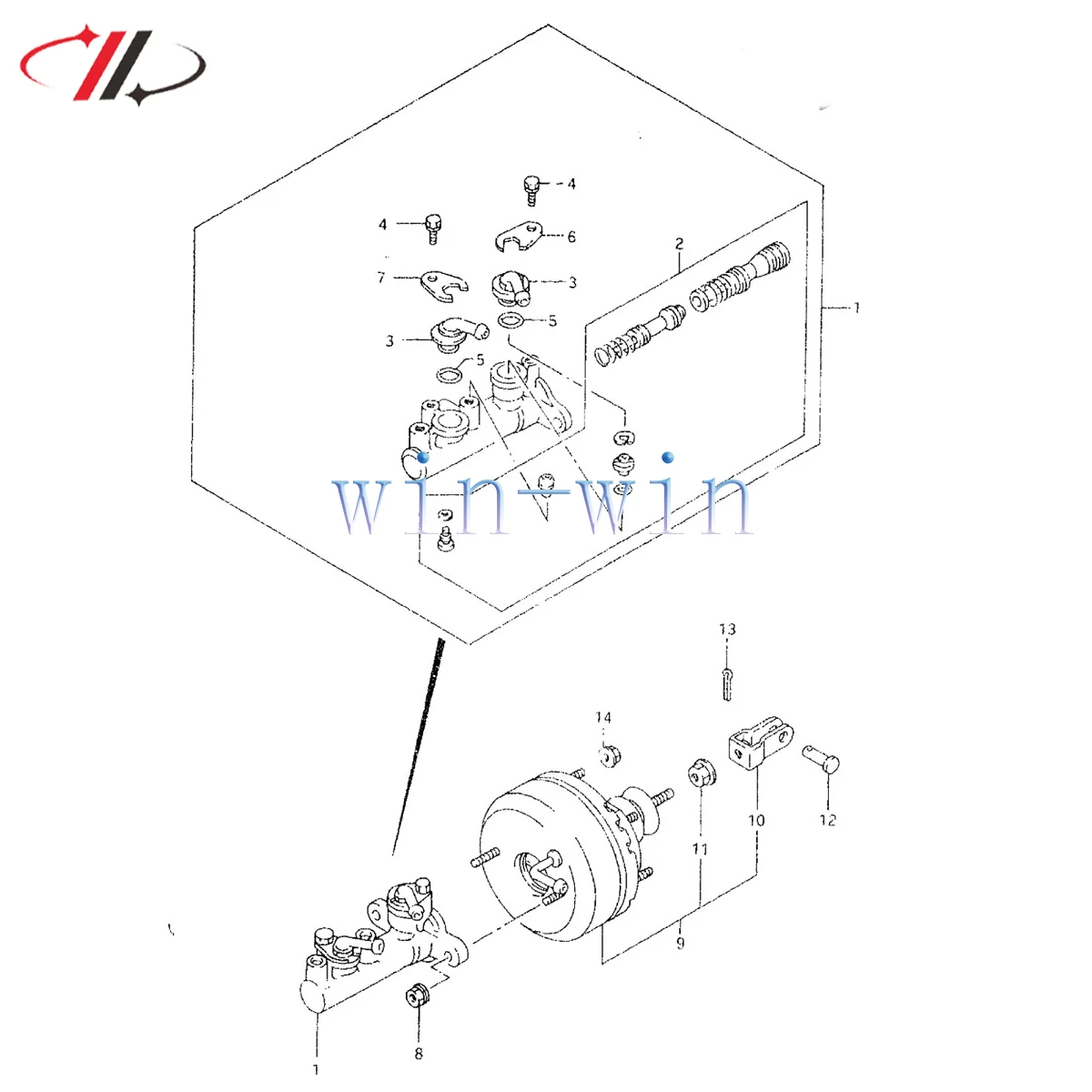 Brake master cylinder assy for Suzuki Carry Super 51110-85830 51110-85820 51100-60C10