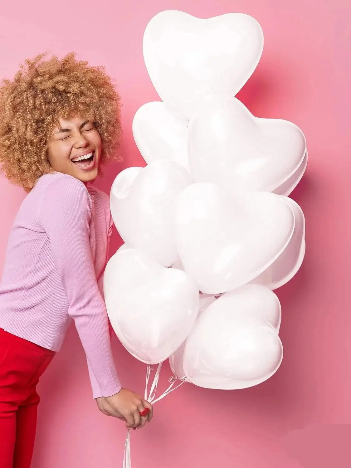 10/20/30 Stück 10 Zoll weißer herzförmiger Latexballon Hochzeit Geburtstag Party Dekoration Liebesballon Valentinstag Hochzeit Baby Showe – Detail 6
