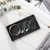 Resin Tray Creative Black White Marbling Rectangular Round Storage Plate Bedroom Jewelry Bathroom Toiletries Storage Tray 4