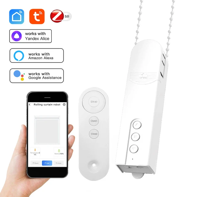 Tuya ZigBee มอเตอร์อัจฉริยะ, ที่บังแสงไฟฟ้าอัตโนมัติโรลเลอร์ปรับเงาหุ่นยนต์ควบคุมด้วยแอปที่ยกม่านปิดไดร์เวอร์ 1