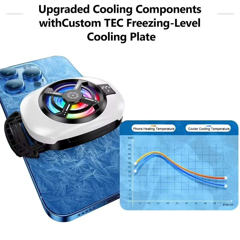 디스플레이 반도체 휴대폰 방열판 - 유니버셜 타입 4.7 - 7인치 클램프형 게임용 쿨링 팬 (라이브 스탠드용)