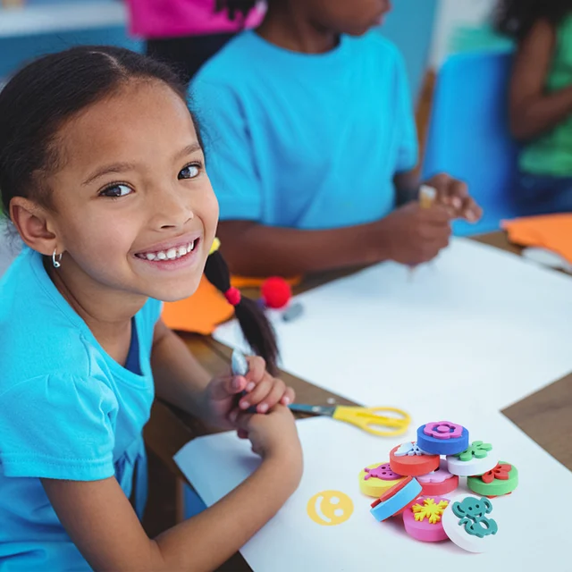 Sponge Stamp 24 Pieces EVA Painting Craft Sponges Double-Side Painting Stamper for Children DIY Craft Project Tool 5