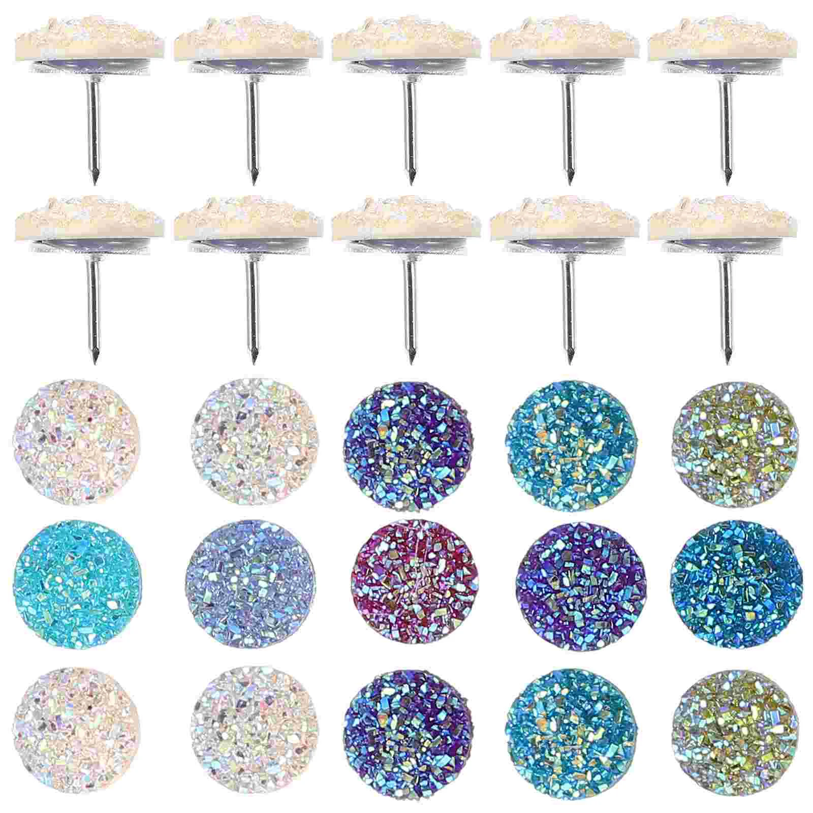 

30Pcs Replaceable Push Pin Multi-function Thumbtacks Delicate Thumb Tacks Map Supply