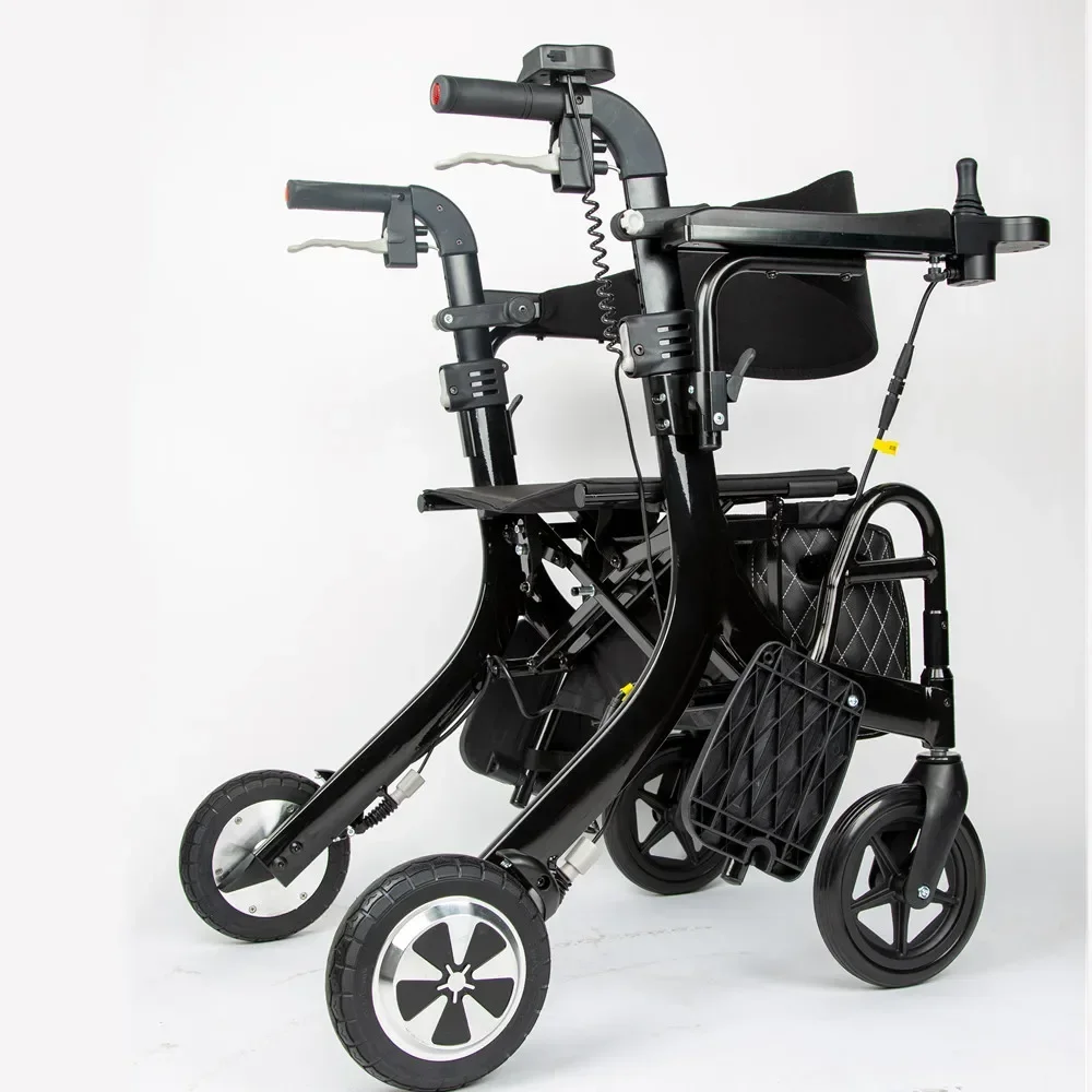 Electric Walker Foldable with Shopping Basket for Elderly Endurance 10-12KM 4
