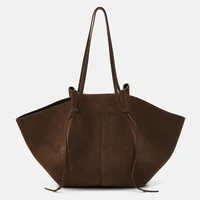 Faux Suede Tote Bags For Women Luxury Designer Handbags Purses 2025 New In Vintage Large Capacity Shoulder Custom Name Initials 1