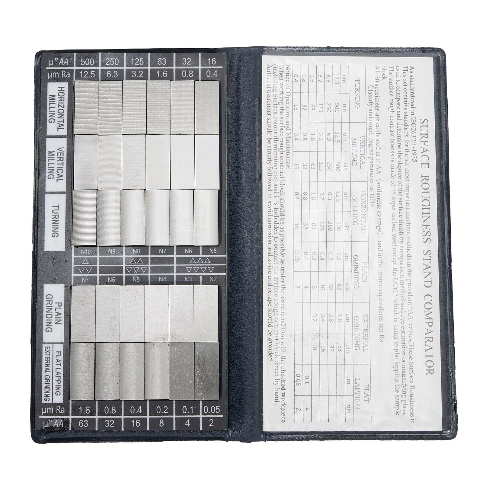 

Practical Durable Sample Block Roughness RUG-100 30pcs 6x3x3/8 Comparator Comparison Sample Block For Compare Test