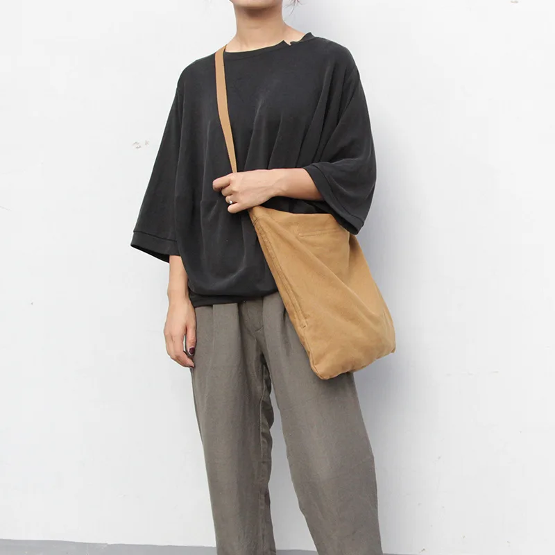 High Quality Casual Canvas Tote Bag Women Shopper Messenger Bag Female Simple Design Girls Portable Top-handle Shoulder Bag