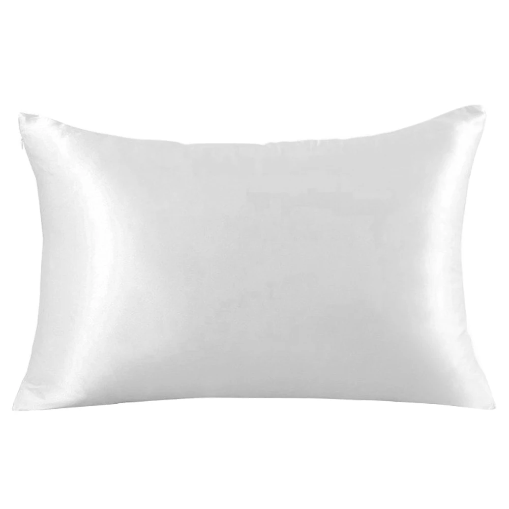 1Pc Silk Satin Pillow Case for Hair & Facial Skin to prevent wrinkles Hidden with Zipper Accessories 2