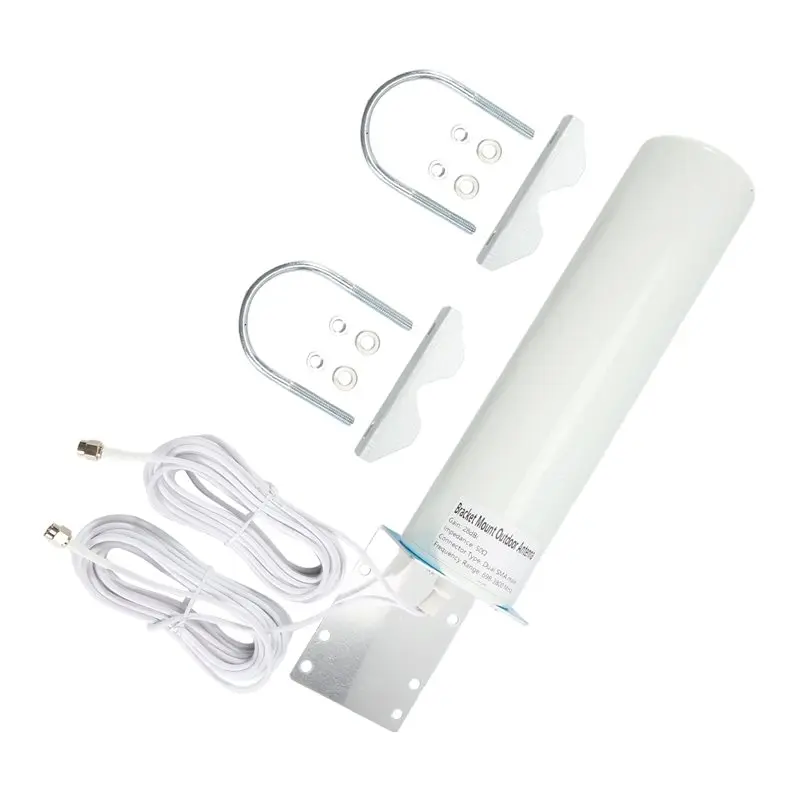 LC-4G LTE 안테나 SMA 외부 안테나 3G 4G 실외 안테나 10-12Dbi(3G 4G 라우터 모뎀용 듀얼 SMA 커넥터 포함)