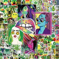 Waterproof Weed Stickers – Cool Graffiti Decals for Cars, Phones & Bikes (5-100pcs)