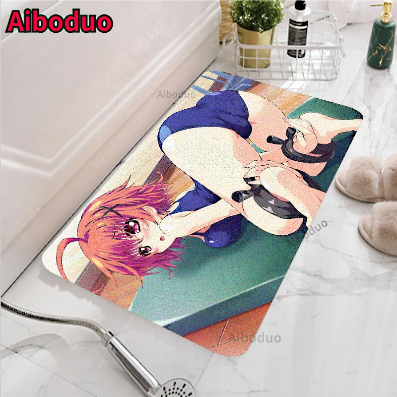 

Cute Girl Pattern Bathroom Carpet Set Living Room Room Bathroom Absorbent Non-slip Bathroom Door Mat 40x60/50x80CM Bathroom Rug