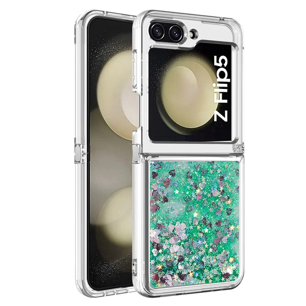 Luxury Glitter Quicksand Gradient Love Heart Bling Case Cover