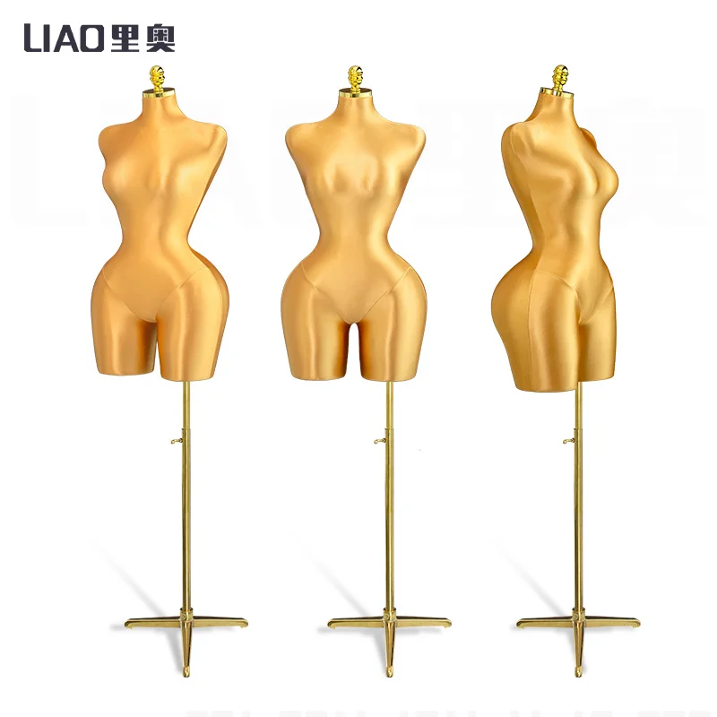 Female mannequins plus size butt dress skirt clothing display pin able adjustable base female mannequins