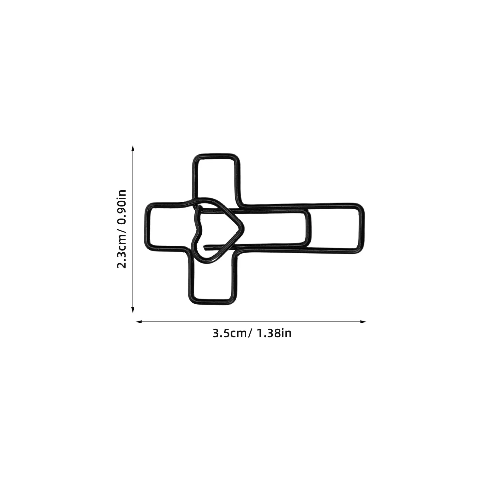 100Pcs 금속 하트 크로스 종이 클립 십자가 모양의 성경 연구 용품 예수 북마크 기독교 문구 장식 클립