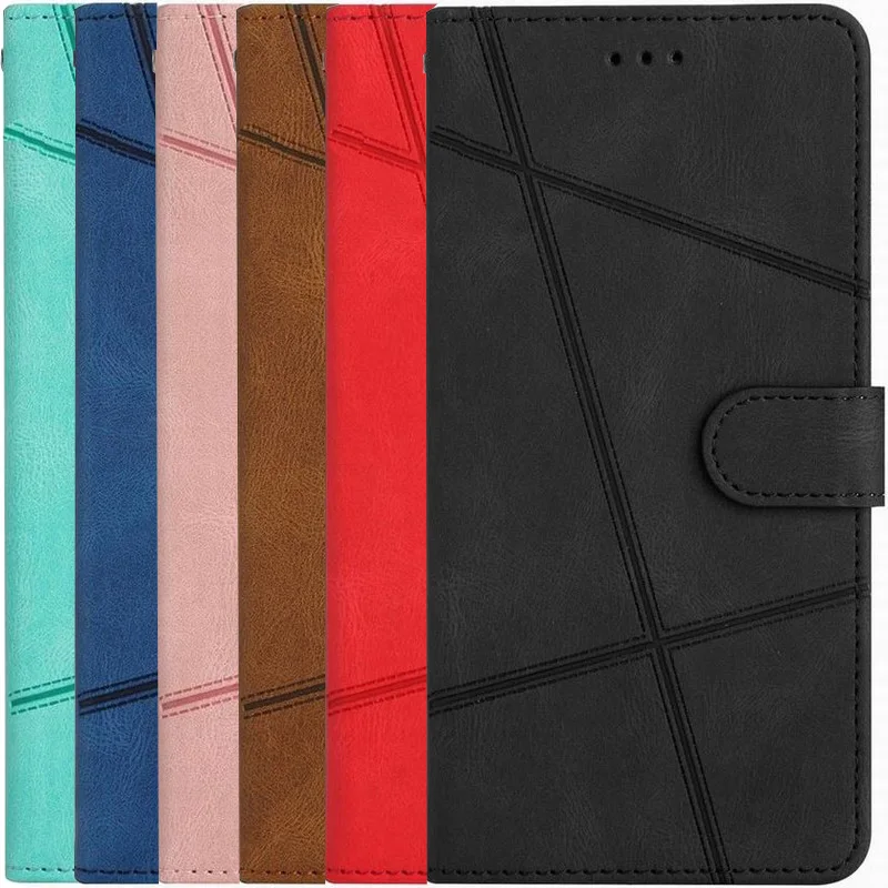Elegant Single Color Leather Wallet Phone Cover with Cash Holder