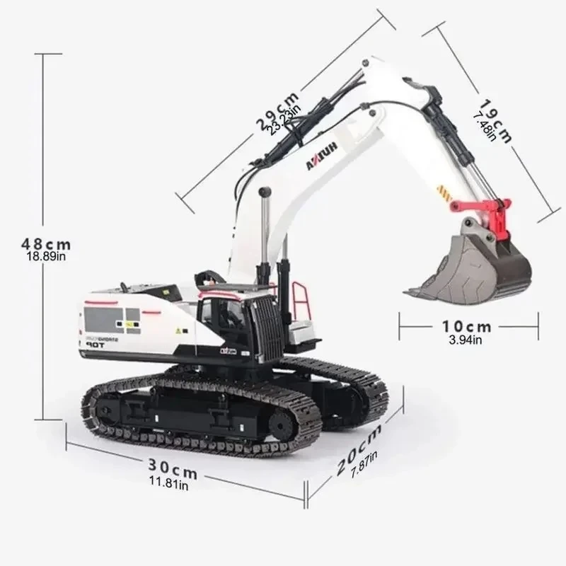 22 Channel Joint Metal Rc Excavator 1/14 Electric Heavy Duty Remote Control Excavator Adult Toy Car Gift Huina 1594/1592 6